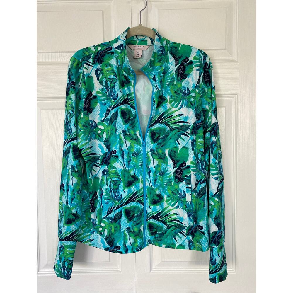 Tommy Bahama Green & Teal Tropical Print Jacket